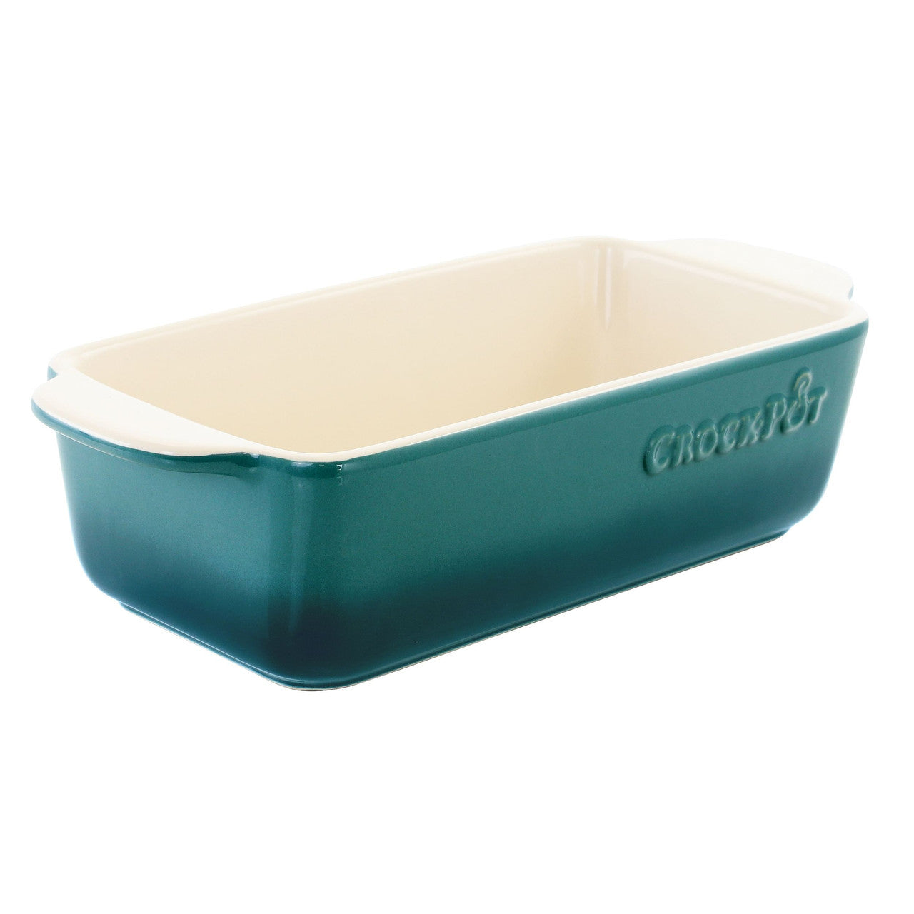 Crock Pot Artisan Gradient Teal Stoneware Bake Pan
