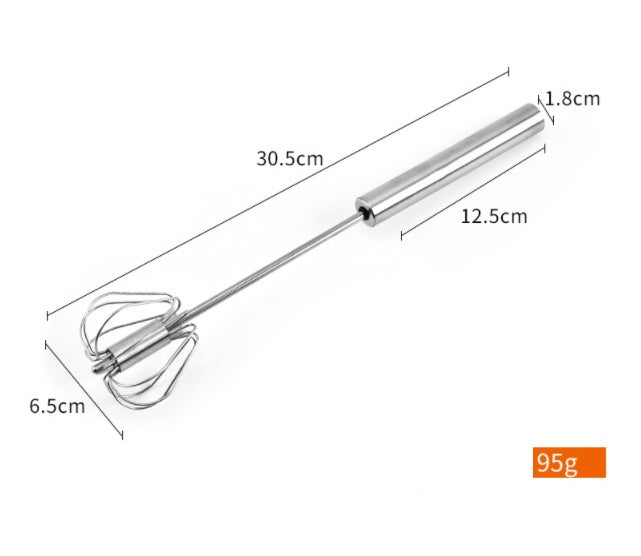 Stainless Steel Egg Beater - Eggs, Cream, Batter Mixing Made Easy