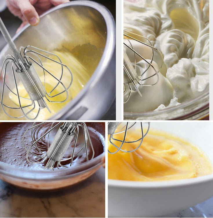 Stainless Steel Egg Beater - Eggs, Cream, Batter Mixing Made Easy