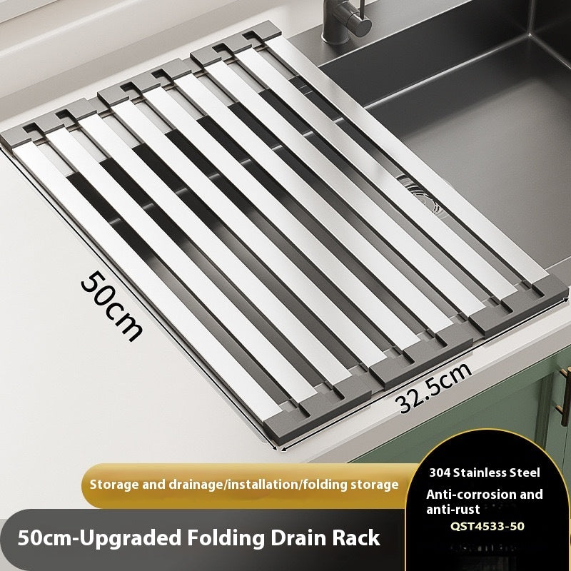 Foldable Storage Rack Basin Water Filter