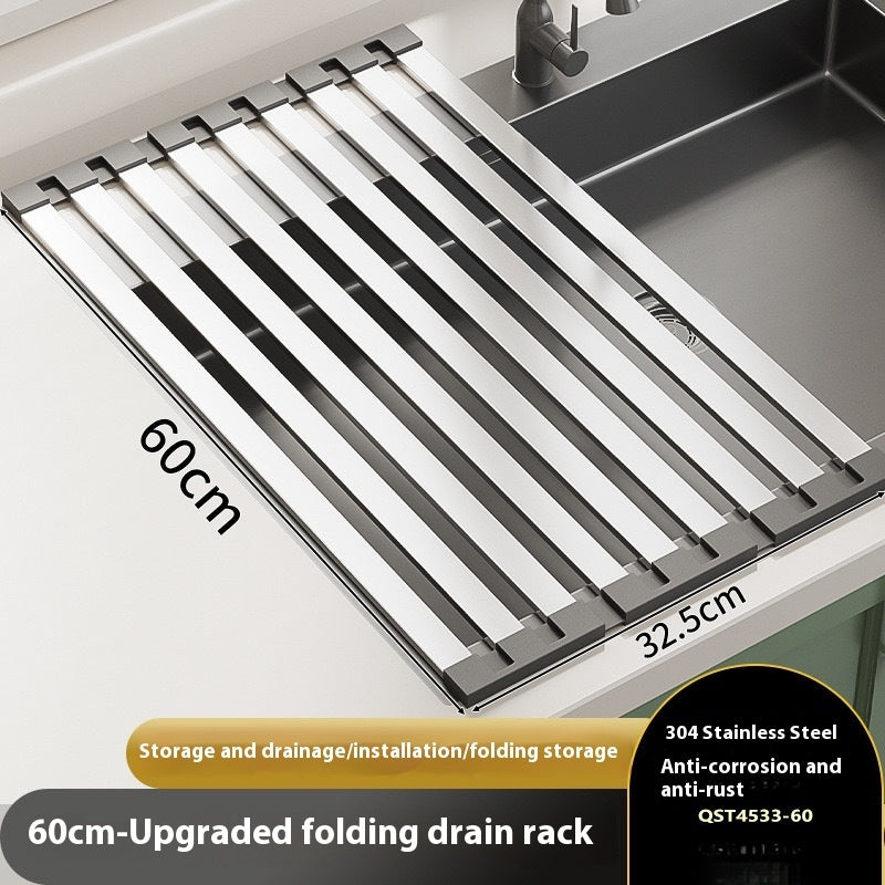 Foldable Storage Rack Basin Water Filter