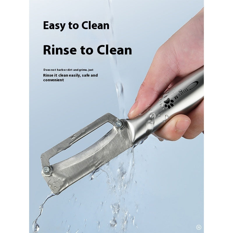 HardLeather Stainless Steel Kitchen Peeler & Knife