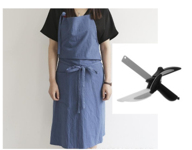 The Cut & Create Set - Knife Scissors and Kyoto Linen Apron