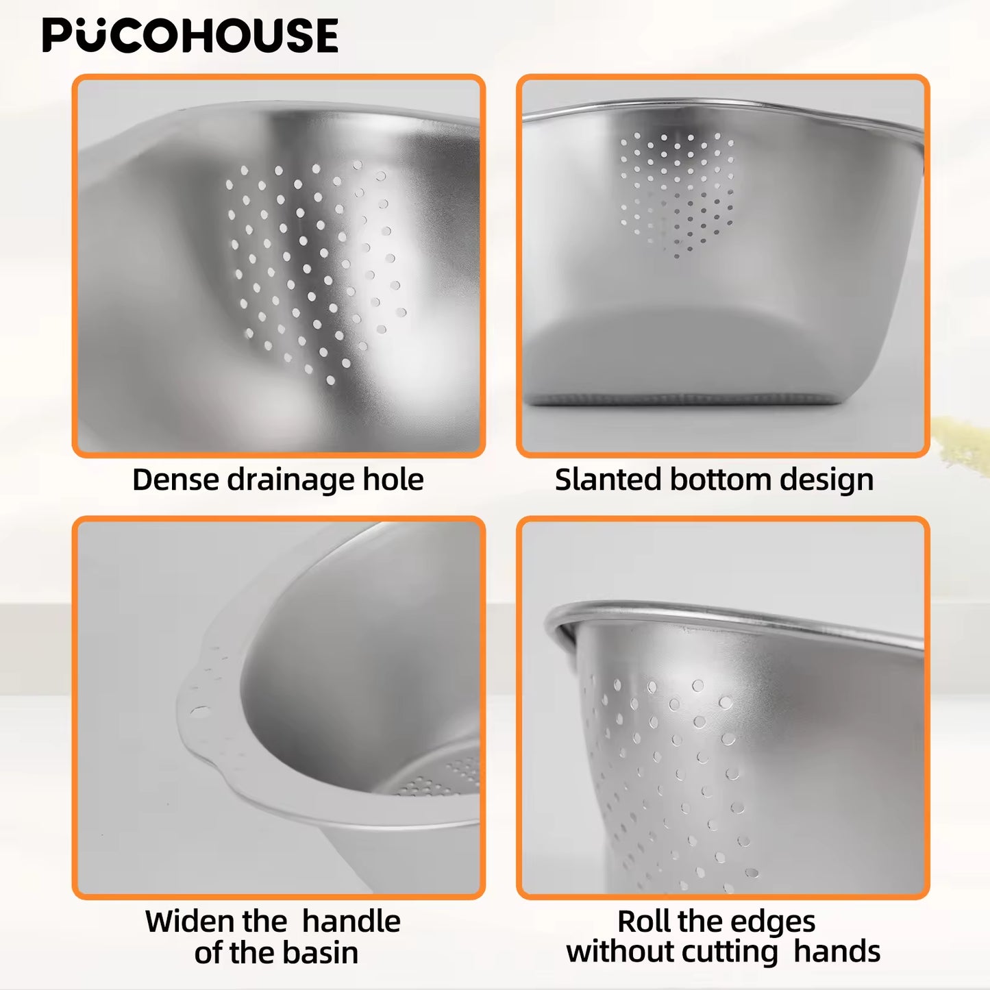 FlowDrain Kitchen Strainer Bowl