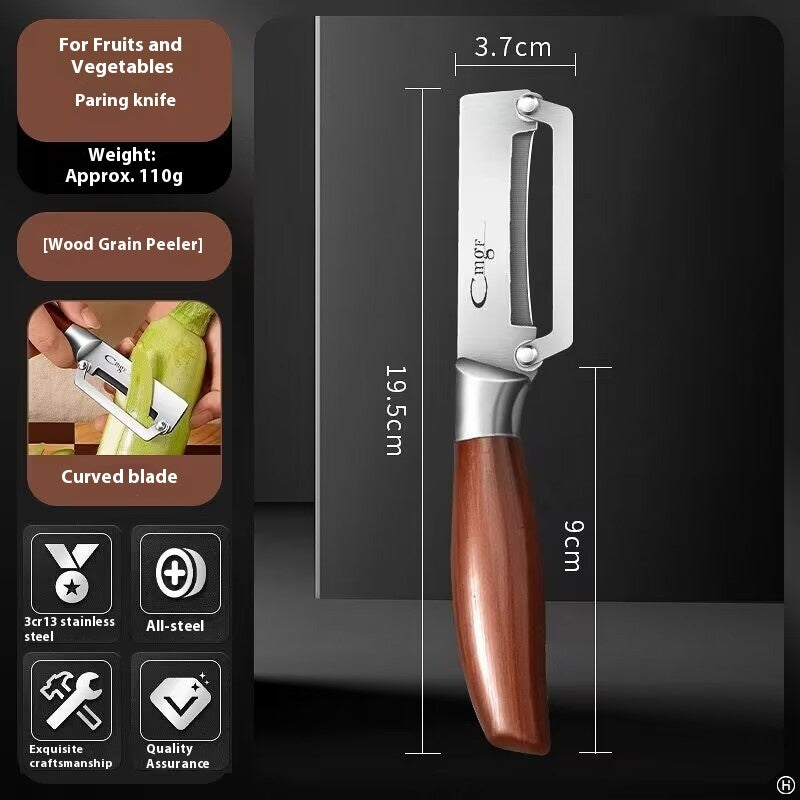 HardLeather Stainless Steel Kitchen Peeler & Knife