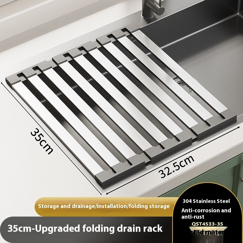 Foldable Storage Rack Basin Water Filter