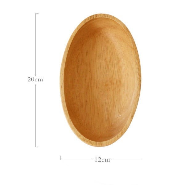 Hinoki Oval Wooden Serving Bowl