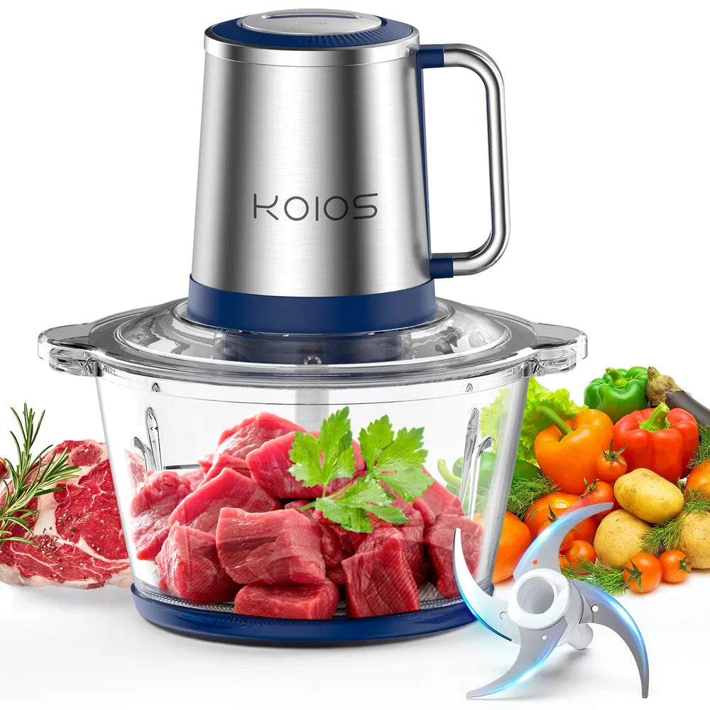 KOIOS Electric Food Processor - Glass Bowl