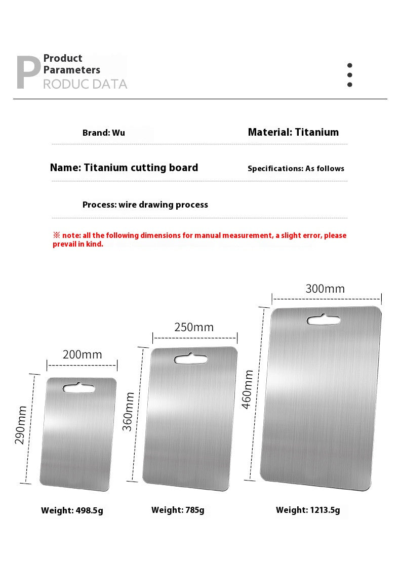 Pure Titanium Thickened Cutting Board
