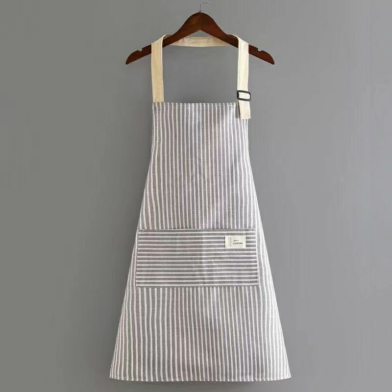 Shima Striped Linen Apron