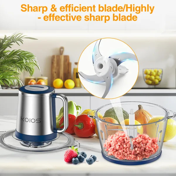 KOIOS Electric Food Processor - Glass Bowl