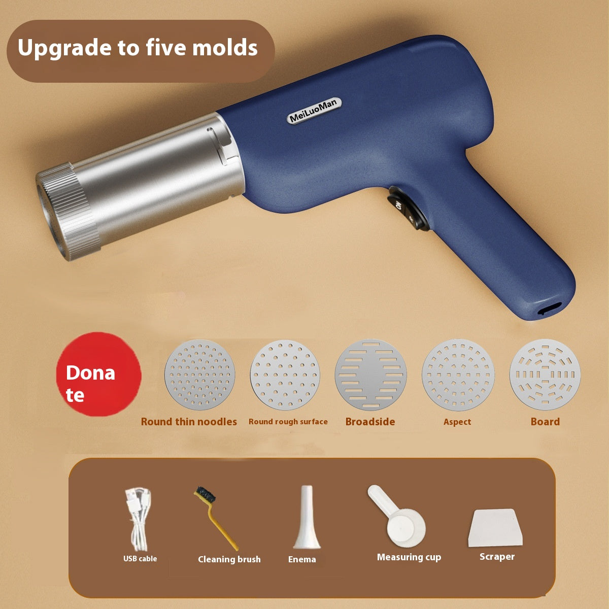  Portable Electric Automatic Noodle Maker 