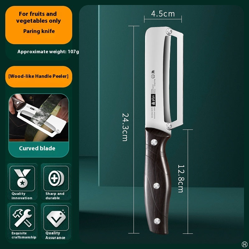 HardLeather Stainless Steel Kitchen Peeler & Knife