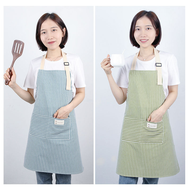 Shima Striped Linen Apron