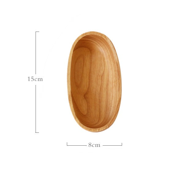 Hinoki Oval Wooden Serving Bowl