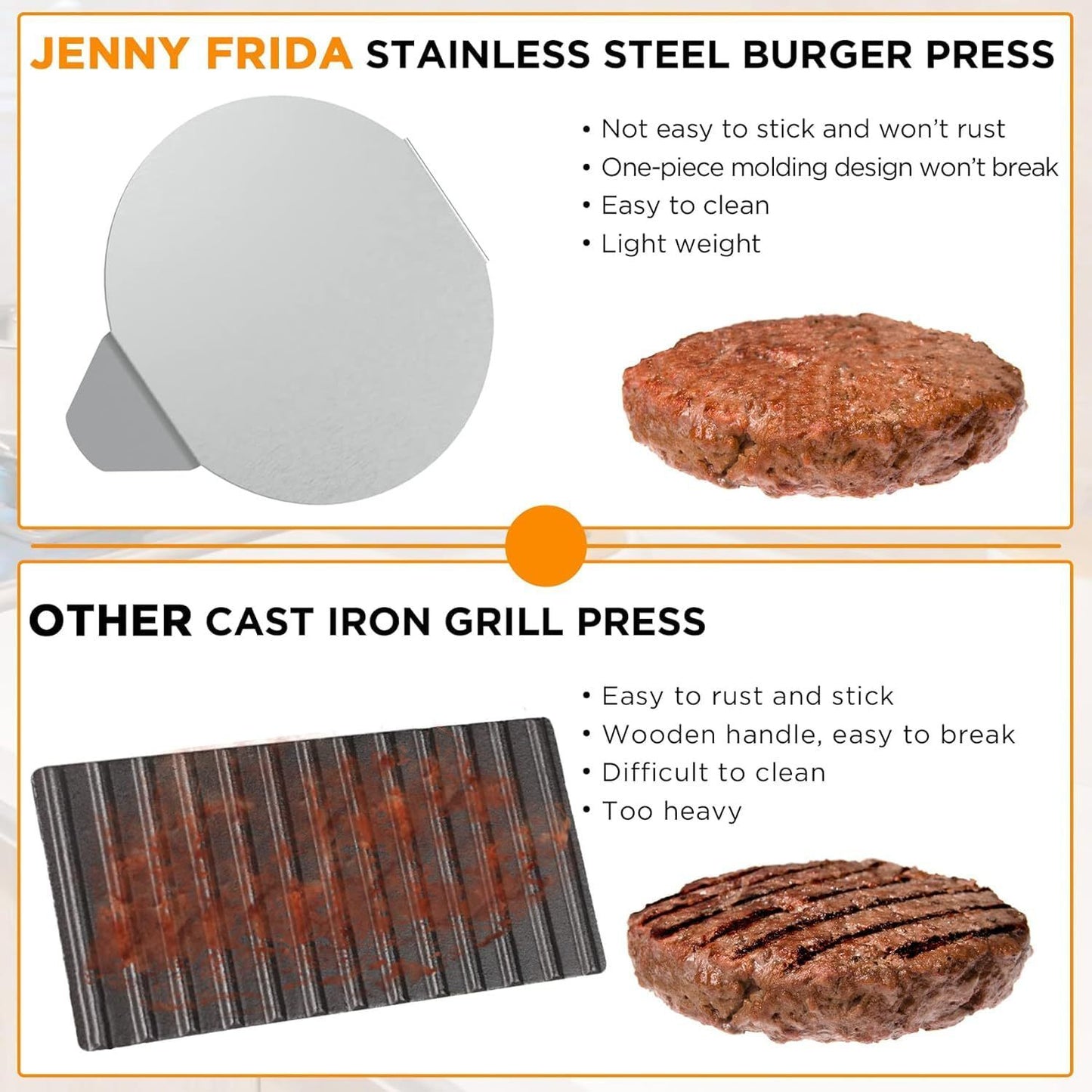 Stainless Steel Hamburger Meat Pressing Machine Round Hamburger Pressing Machine Kitchen Tools