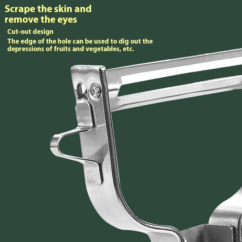 Wide-Mouth Stainless Steel Vegetable & Fruit Peeler