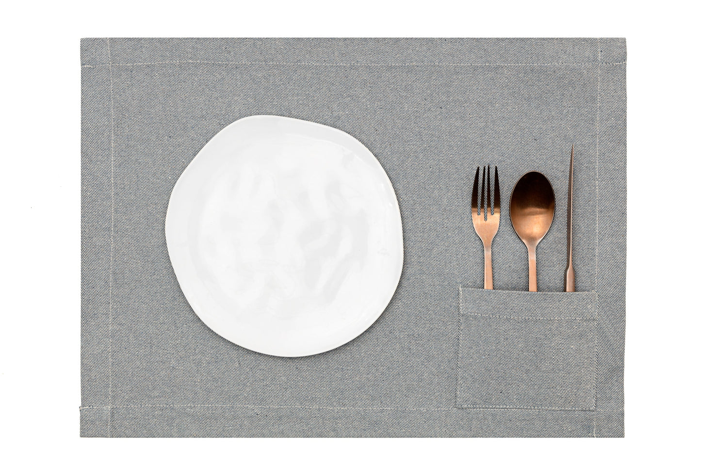 Placemats with Pocket, Set of 4 - Denim