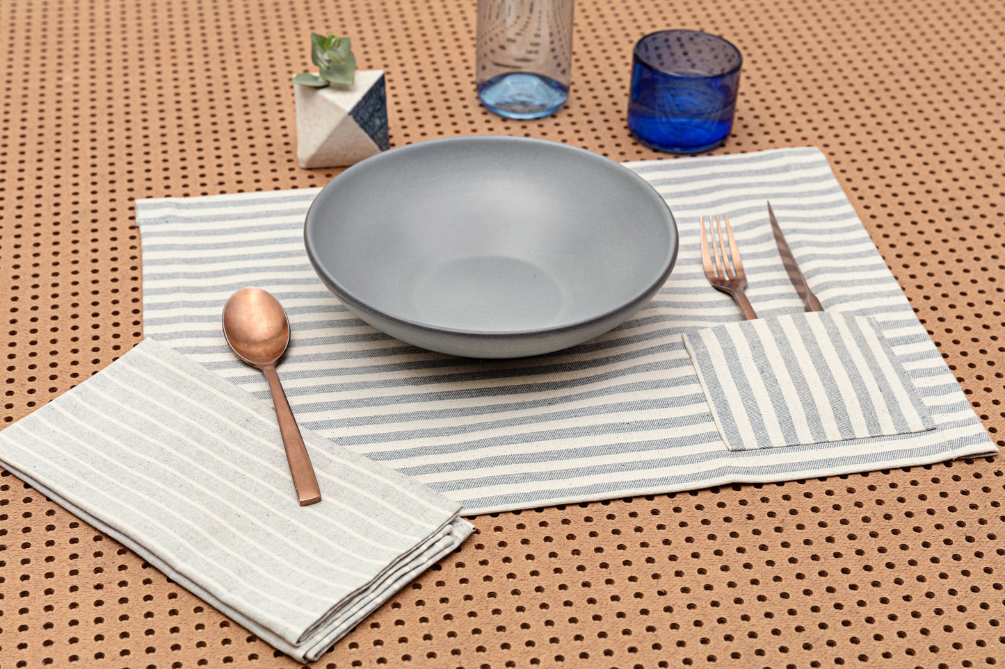 Placemats with Pocket, Set of 4 - Denim