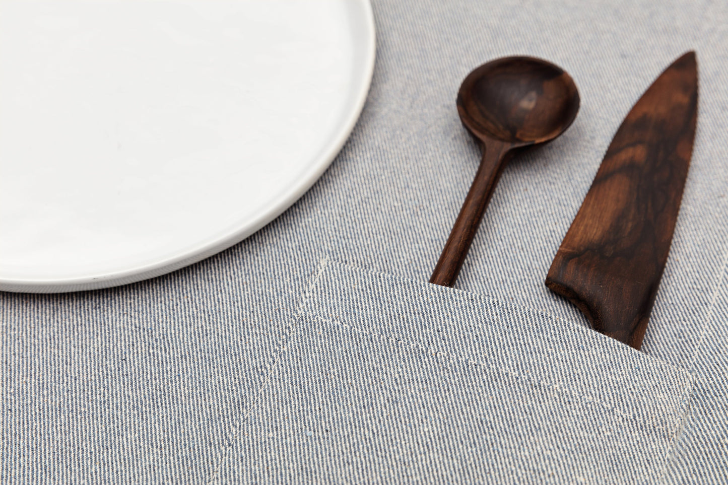 Placemats with Pocket, Set of 4 - Denim