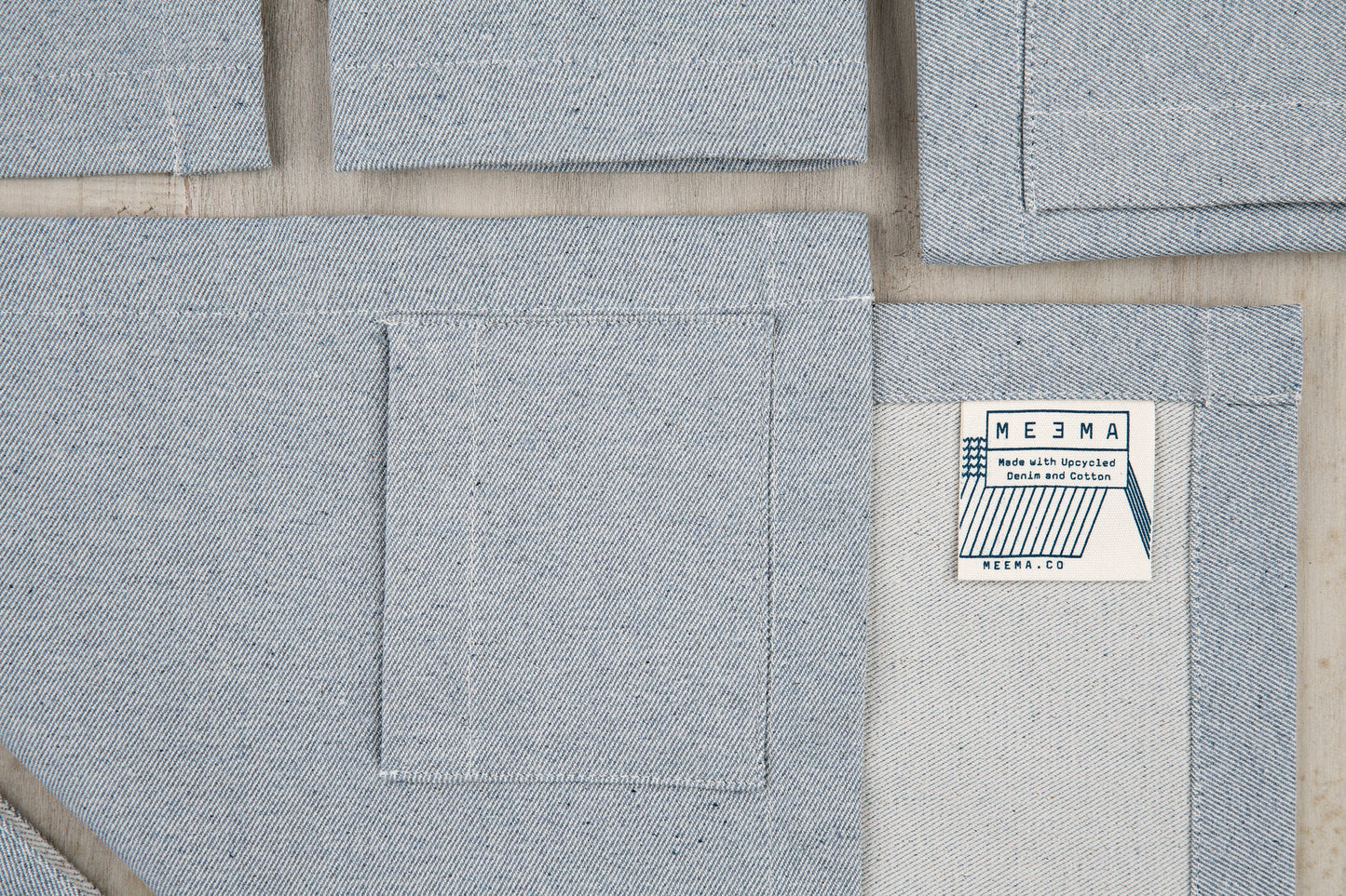 Placemats with Pocket, Set of 4 - Denim