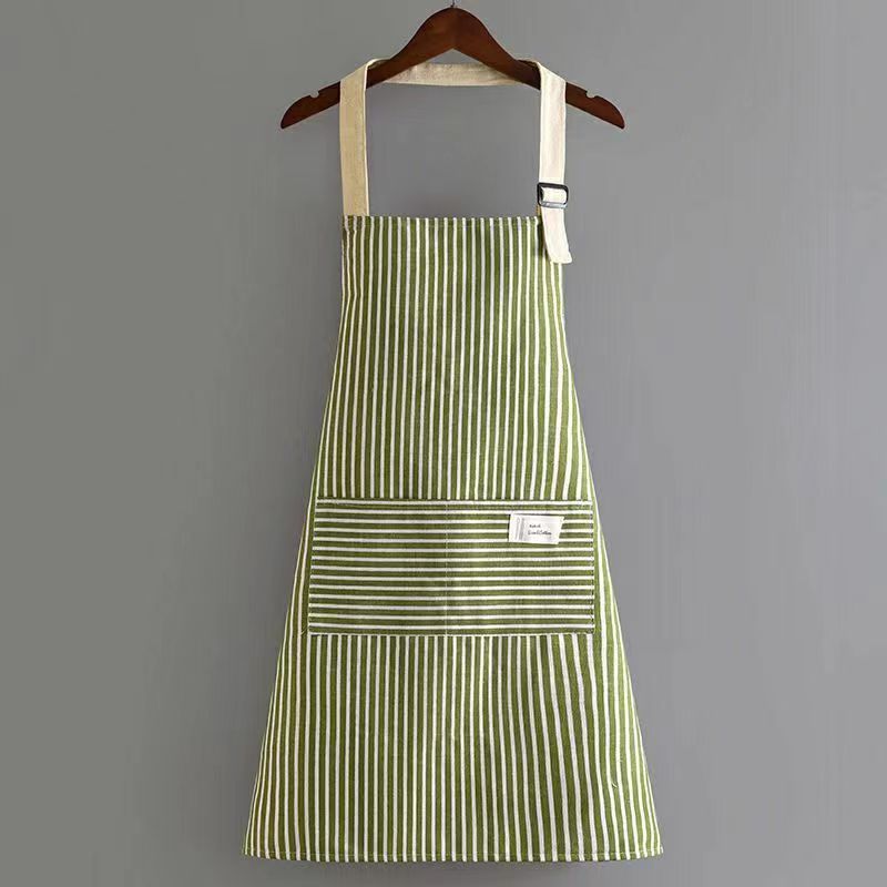 Shima Striped Linen Apron