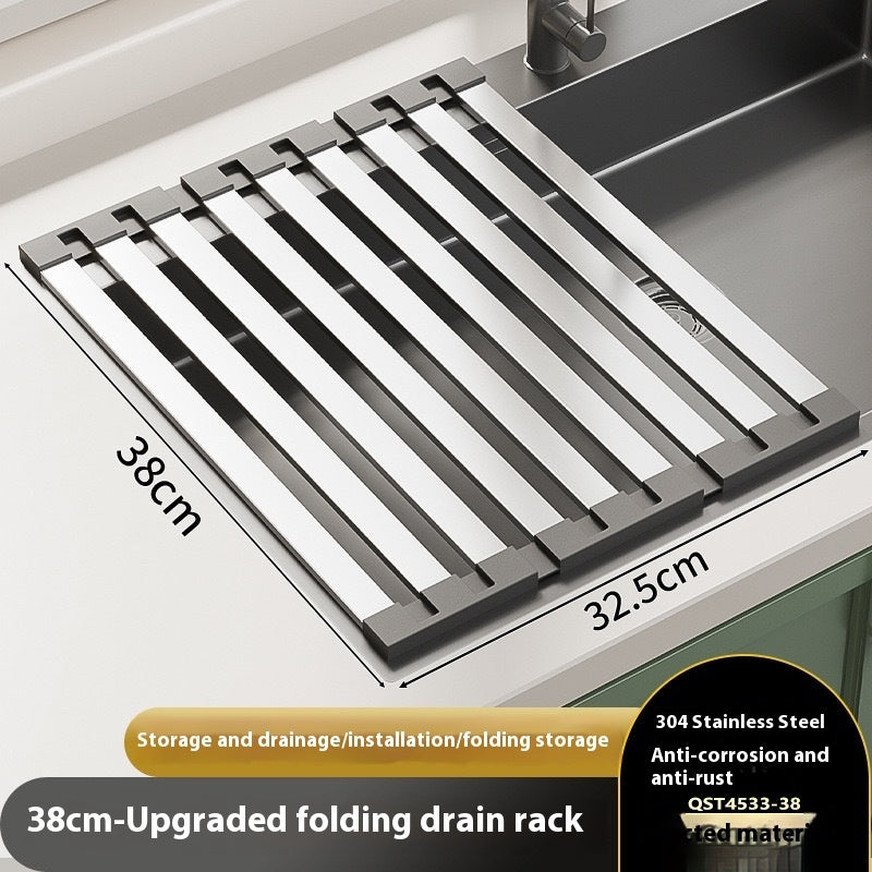 Foldable Storage Rack Basin Water Filter