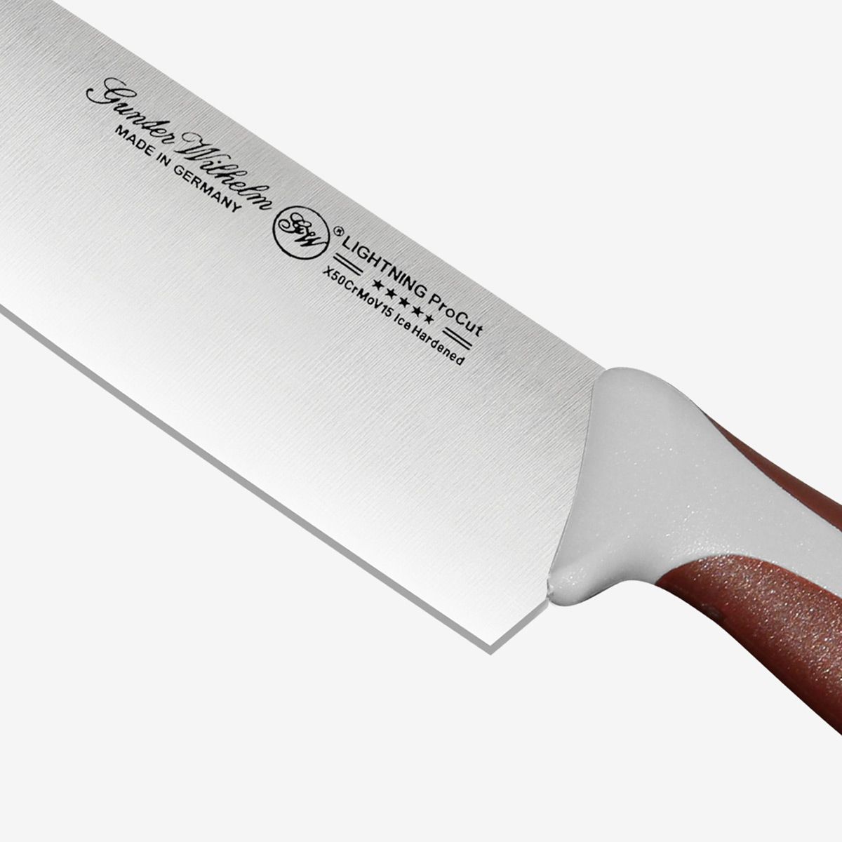 All purpose kitchen knife with extra wide blade — Gunter Wilhelm Lightning ProCut