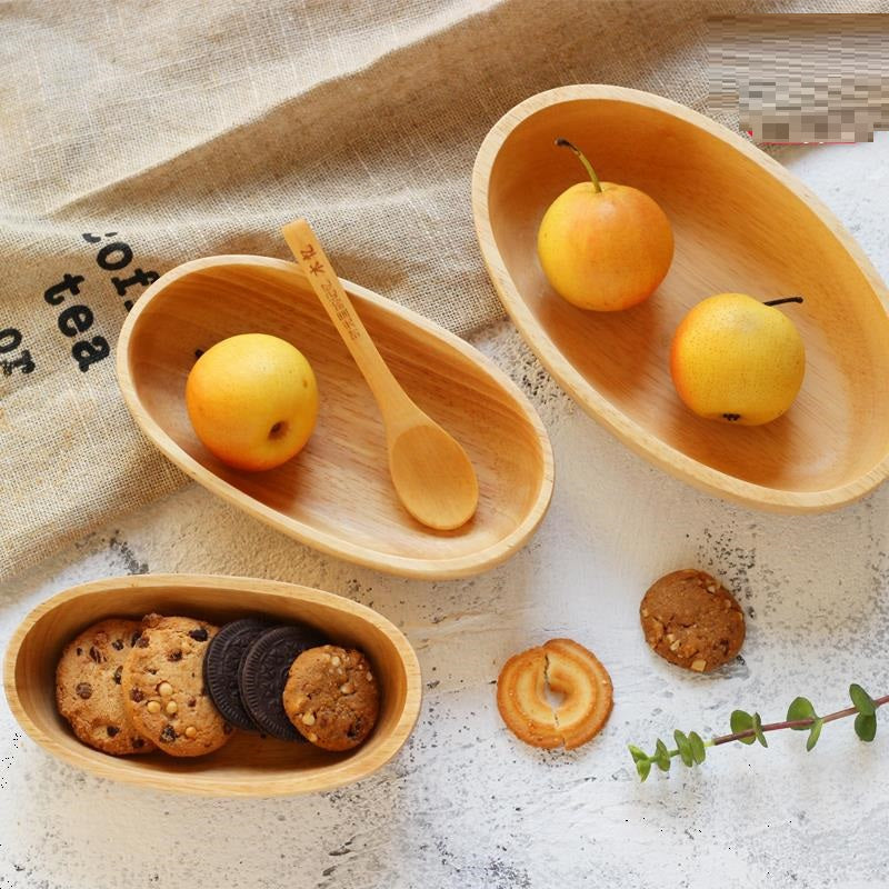 Hinoki Oval Wooden Serving Bowl