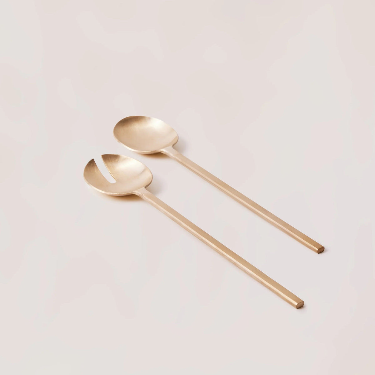 brass salad servers loop design serving set