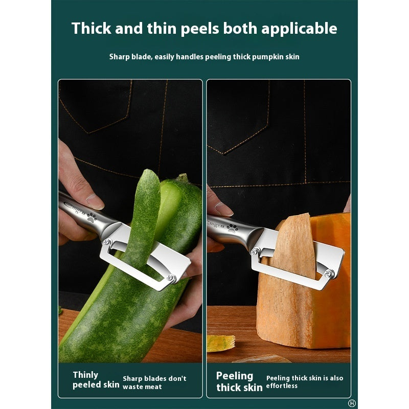 HardLeather Stainless Steel Kitchen Peeler & Knife