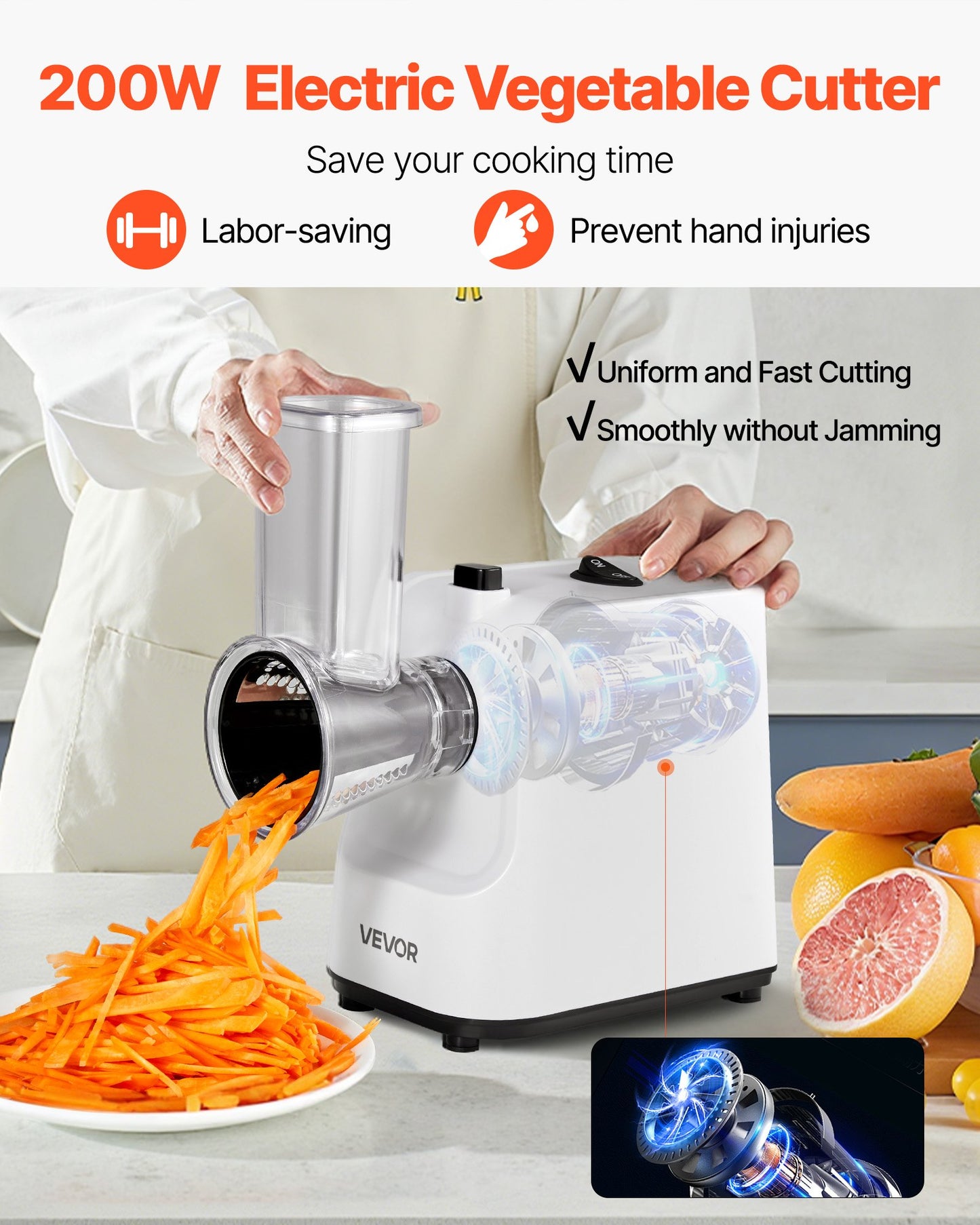 Electric Cheese Grater Salad Maker 200W