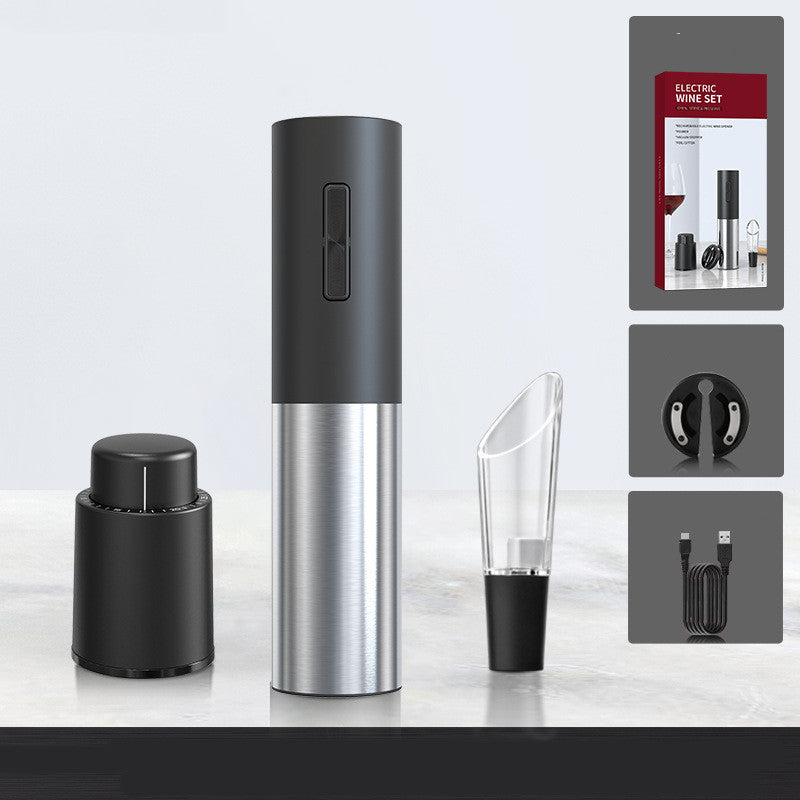 Wine Electric Bottle Opener - 4 In 1 Battery Rechargeable