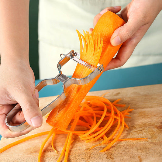 Wide-Mouth Stainless Steel Vegetable & Fruit Peeler