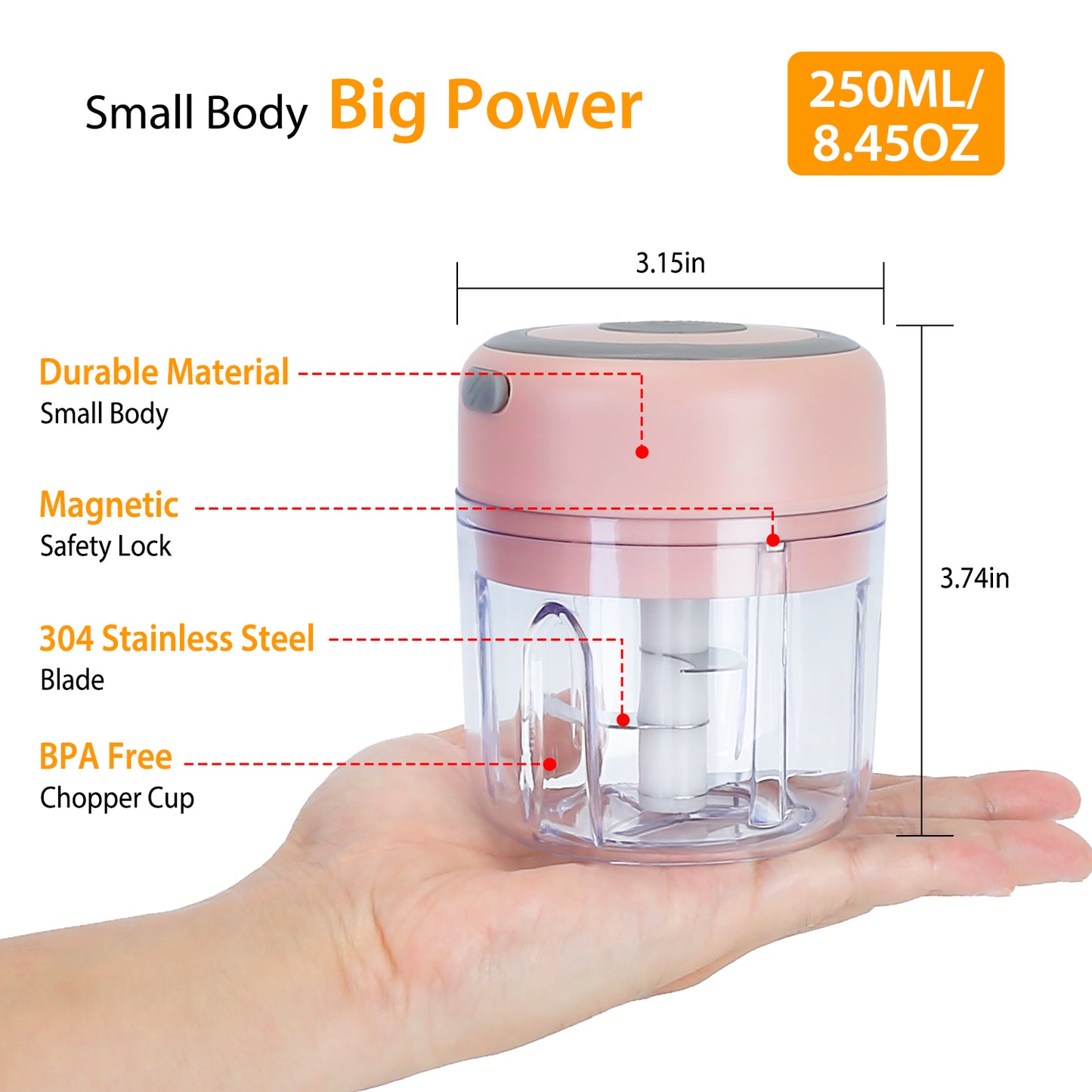 Kitchen & Me Mini Electric Food Chopper