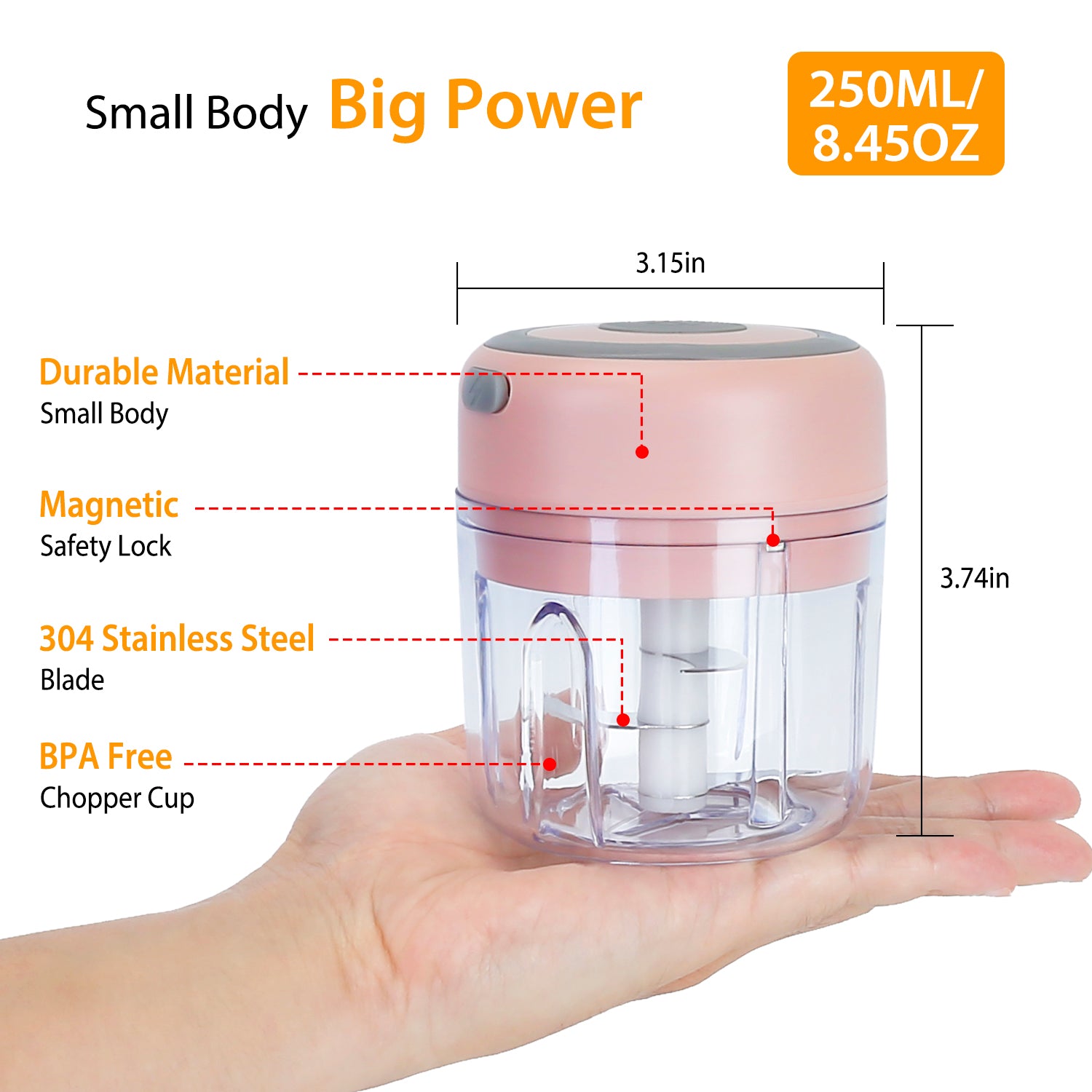 Kitchen & Me Mini Electric Food Chopper
