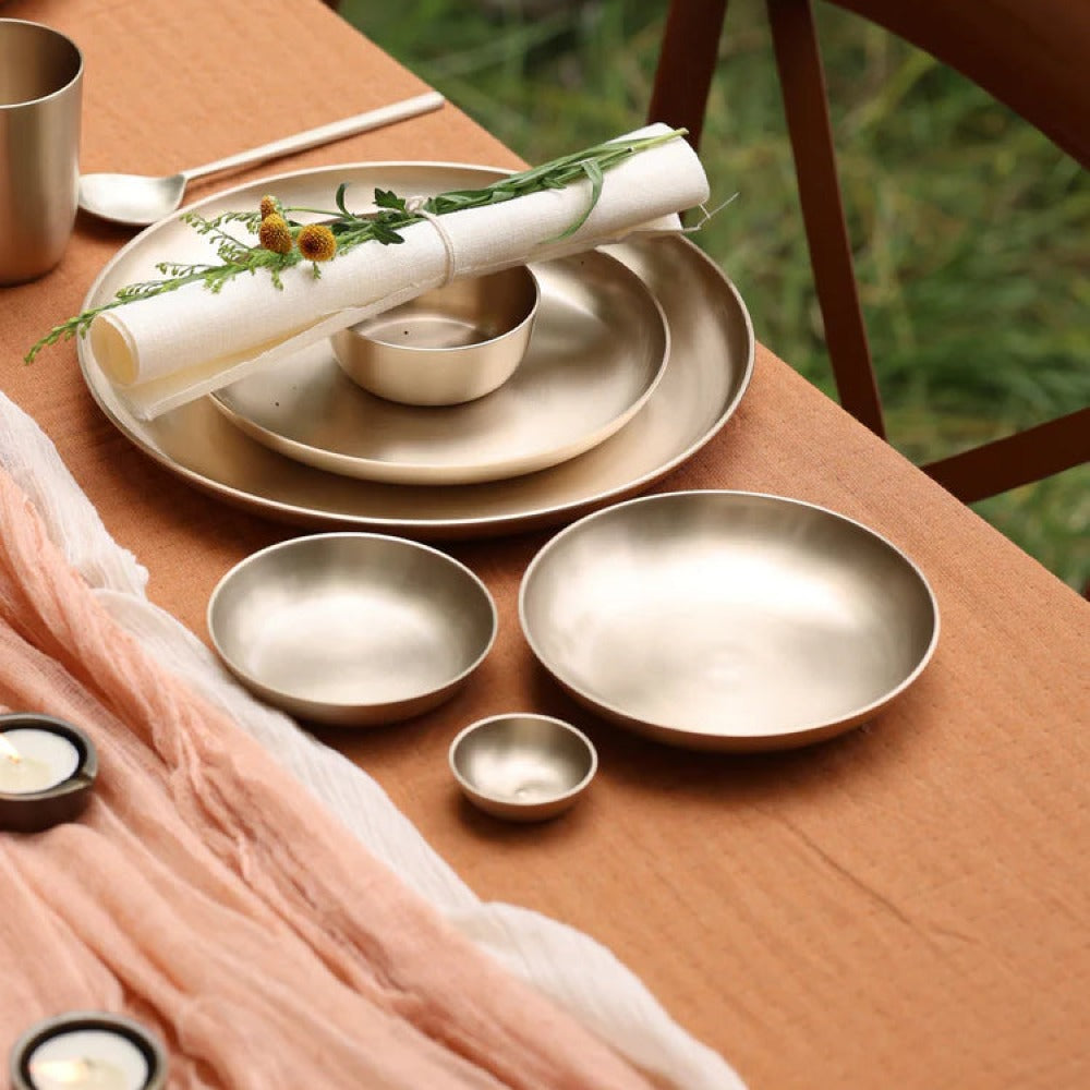 dip bowl set bronze kansa hummus tahini