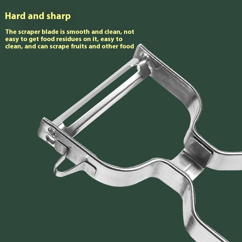 Wide-Mouth Stainless Steel Vegetable & Fruit Peeler