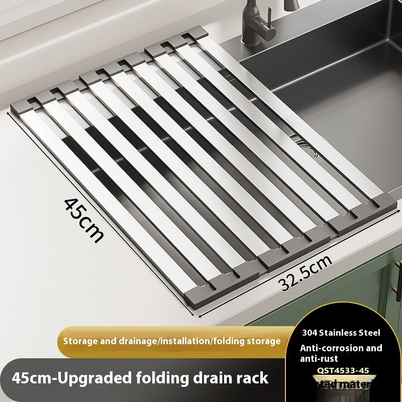 Foldable Storage Rack Basin Water Filter