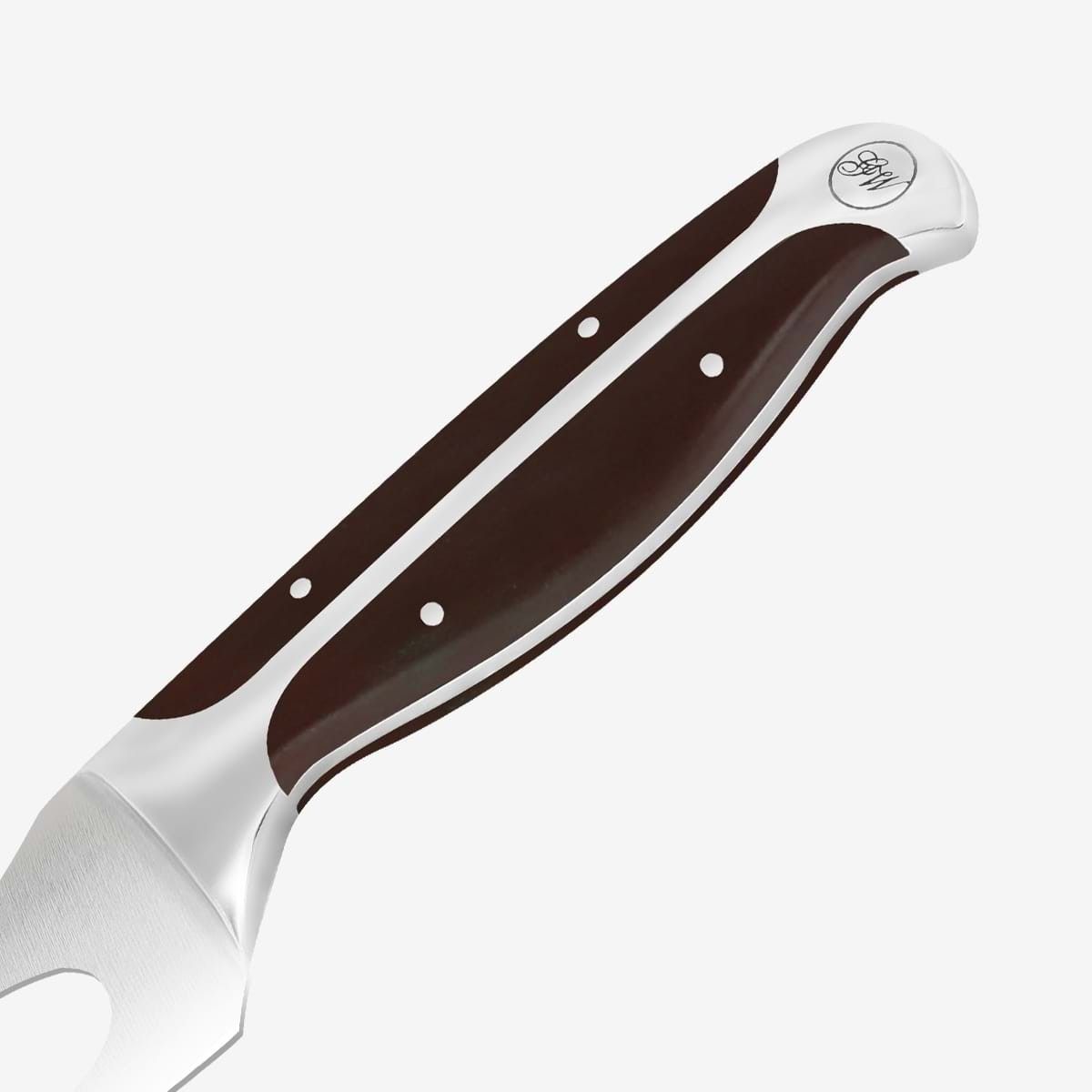 Hard cheese knife with cut-out blade reducing friction — Gunter Wilhelm Premier