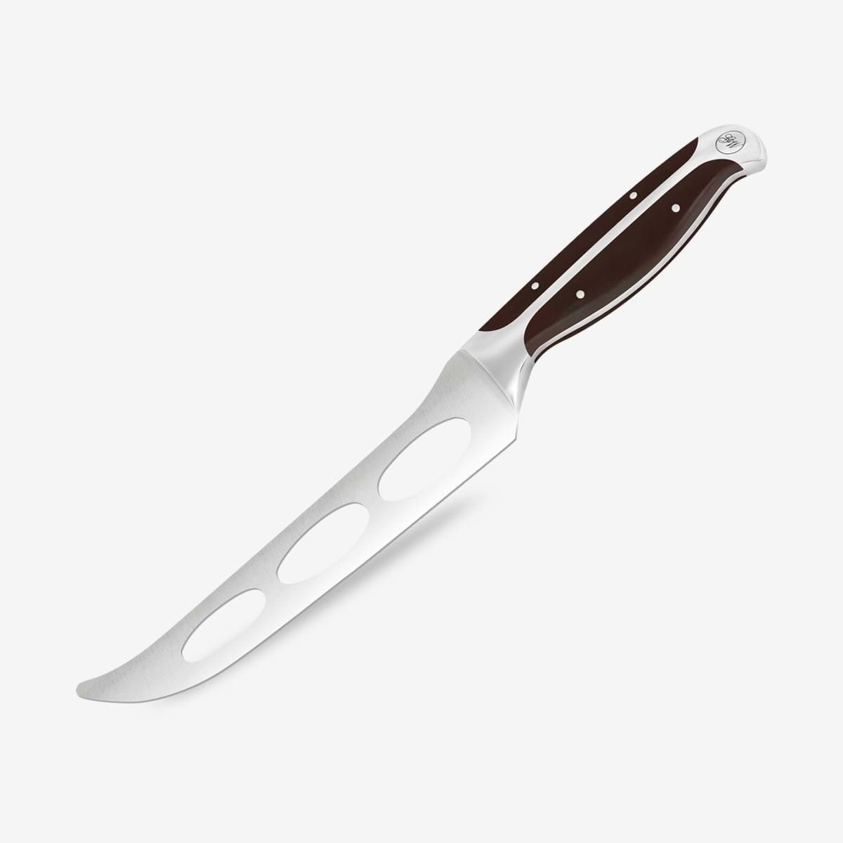 Gunter Wilhelm hard cheese knife 7 inch — Premier ProCut, dark brown ABS handle