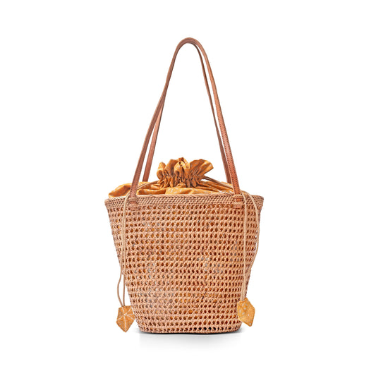 rattan shopper bag handwoven mesh tote