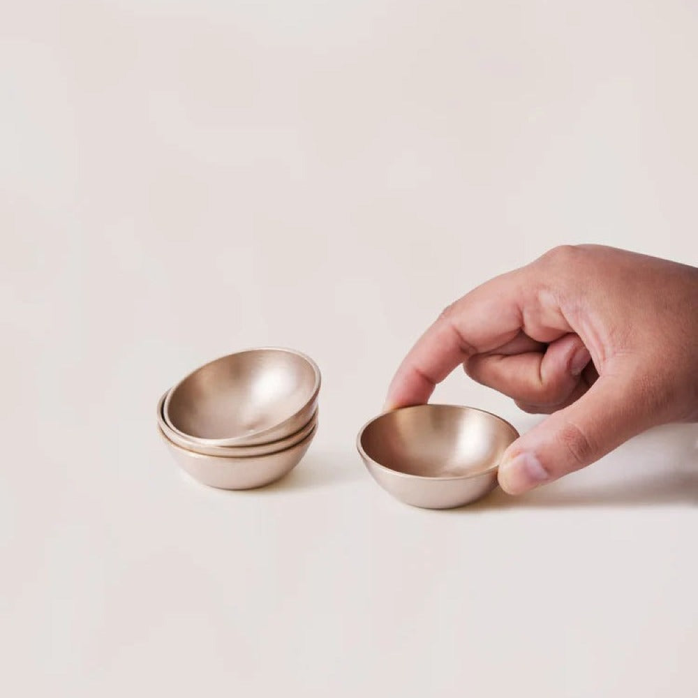 Dip Bowl - serving bowl set bronze kansa dinner table