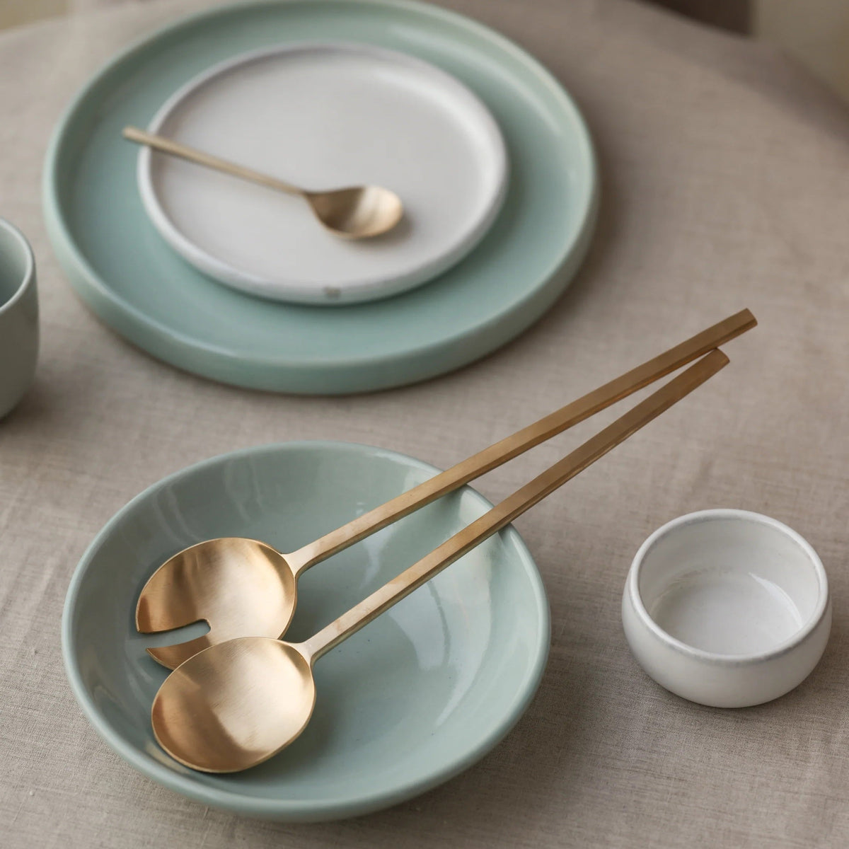 unique kitchen gift brass salad servers
